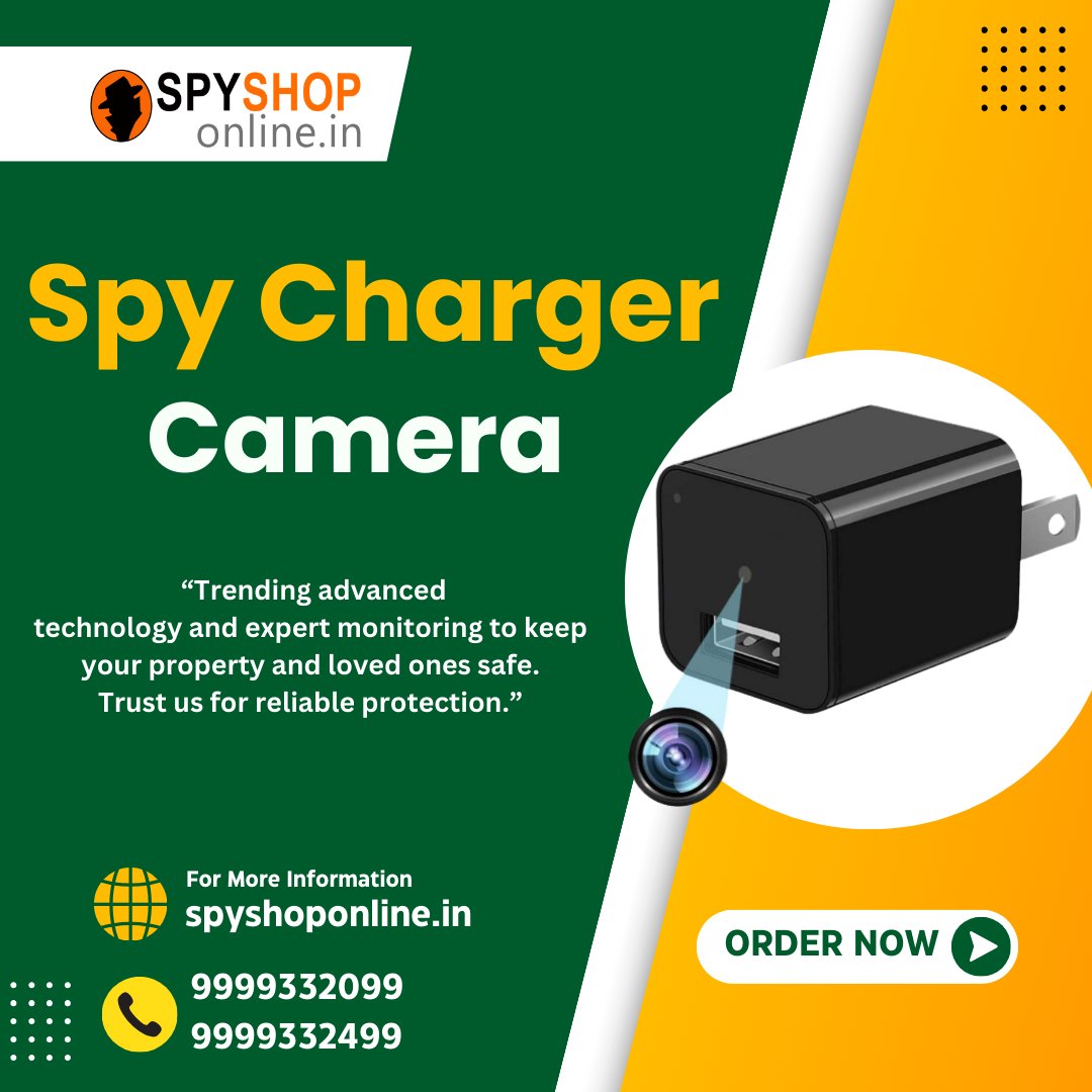 Buy Spy Charger Camera Audio Video Recording 1080P HD Pinhole Wireless USB Hidden Security Camera for Home or Office.

For any query:
Call us at 9999332099 | 9999332499
or visit us at: spyshoponline.in
#charger #camera #mobilecharger #megasale #offers #spy #gadgets