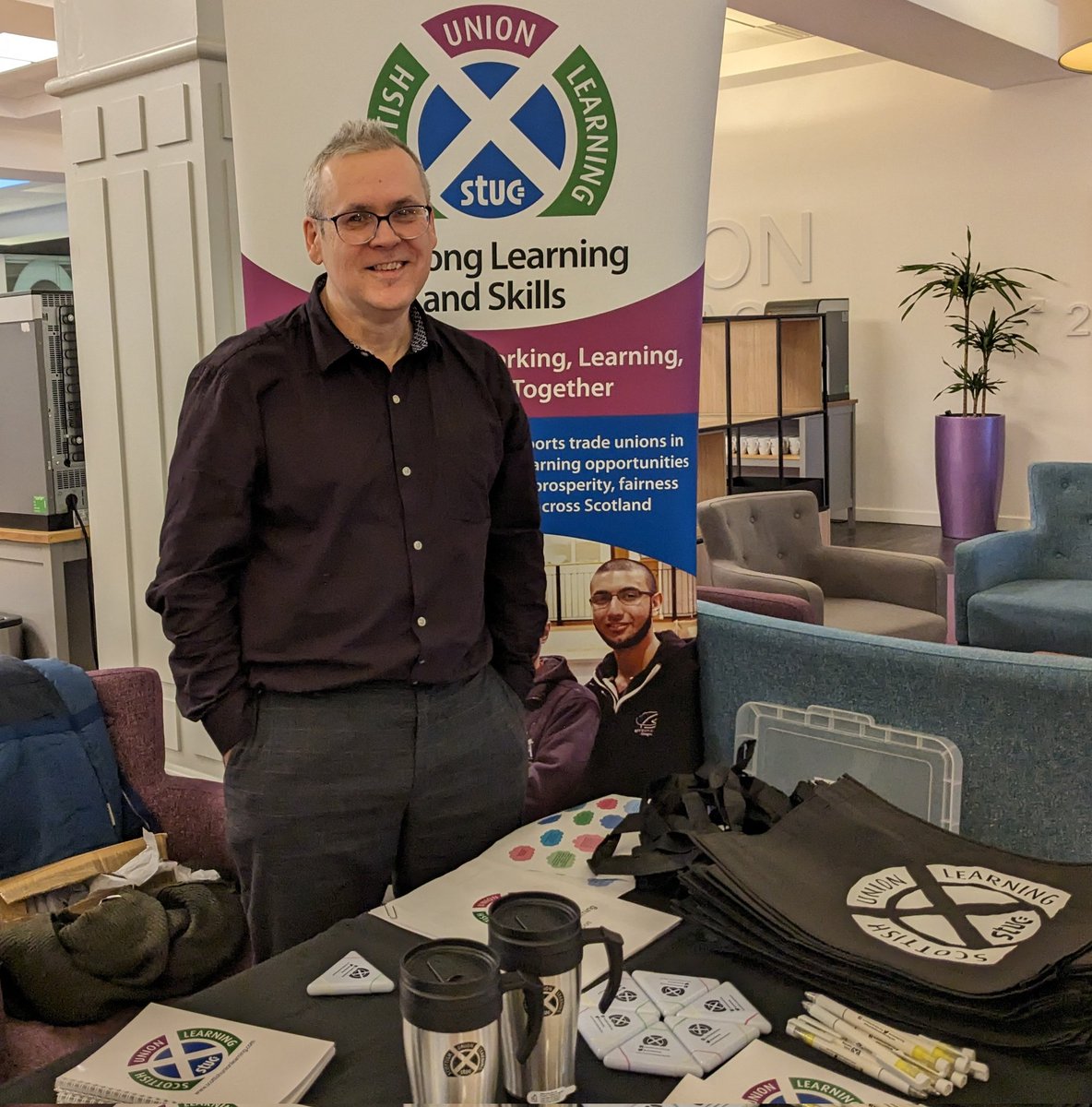 Great to be at #stucdwc23 Drop by @UnionLearning's stall for a chat and a freebie or two.