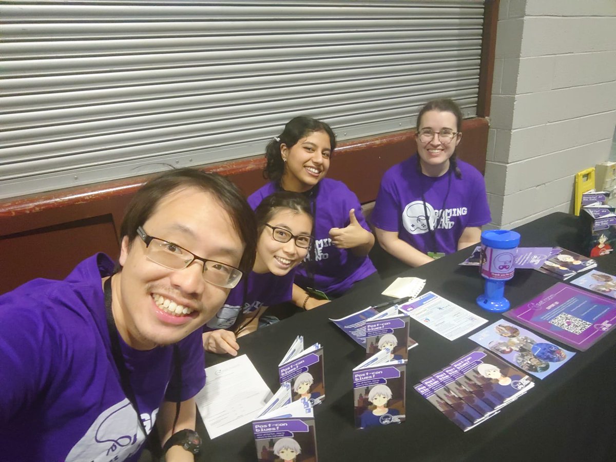 gamingthemind's tweet image. We're still at @MCMComicCon with the Reset Room! If you need to take a break for any reason, come by. It's quieter in here! We also have mental health information and lo-fi activities. It's run by today's awesome crew right here! 🧠🎮

Find us opposite the Pop Asia stage!