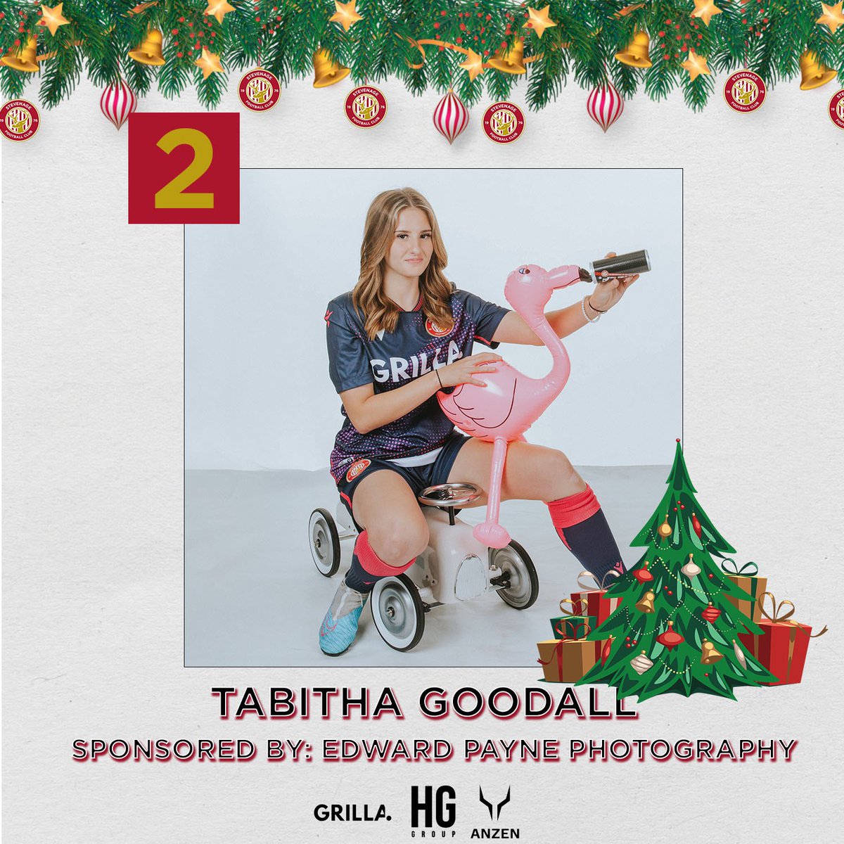 StevenageFCW's tweet image. 🎄 𝙎𝙁𝘾𝙒 𝘼𝙙𝙫𝙚𝙣𝙩 𝘾𝙖𝙡𝙚𝙣𝙙𝙖𝙧 … day 2 ft. @goodall_ta27417 who is proudly sponsored by @EdwardPayne22. Thank you for your fantastic support.

stevenagefc.com/news/women/ste…

#TogetherForBoro 🔴⚪️