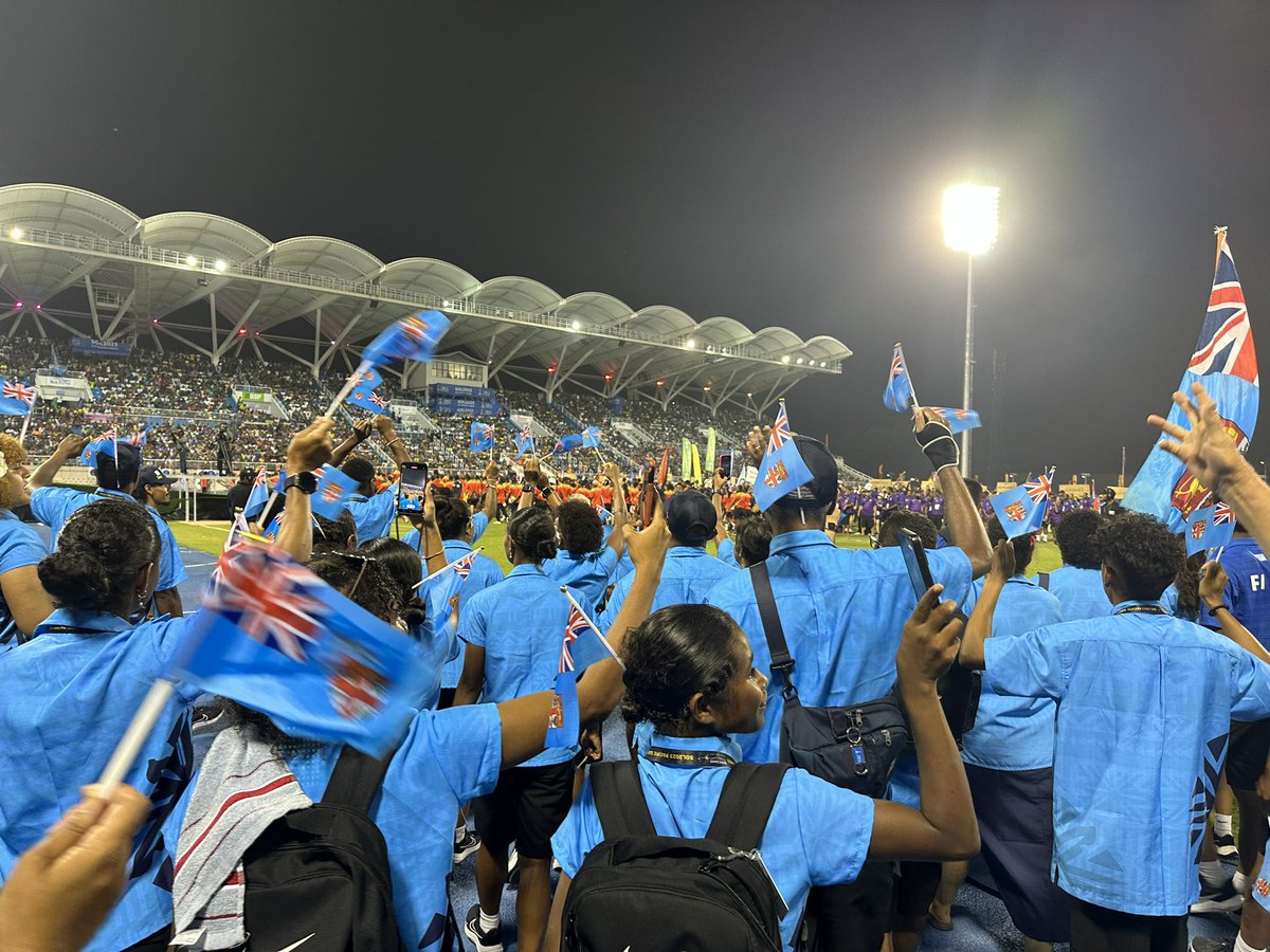 At the closing of the Pacific Games. 18 days went so fast! What an experience! Taking home a silver medal 🥈 and a bronze medal 🥉 for <a href="/FijiFootball_/">Fiji Football Association</a> is an achievement worth celebrating for our women &amp; men. Vinaka for the opportunity to experience the beauty of the Happy Isles 🇸🇧