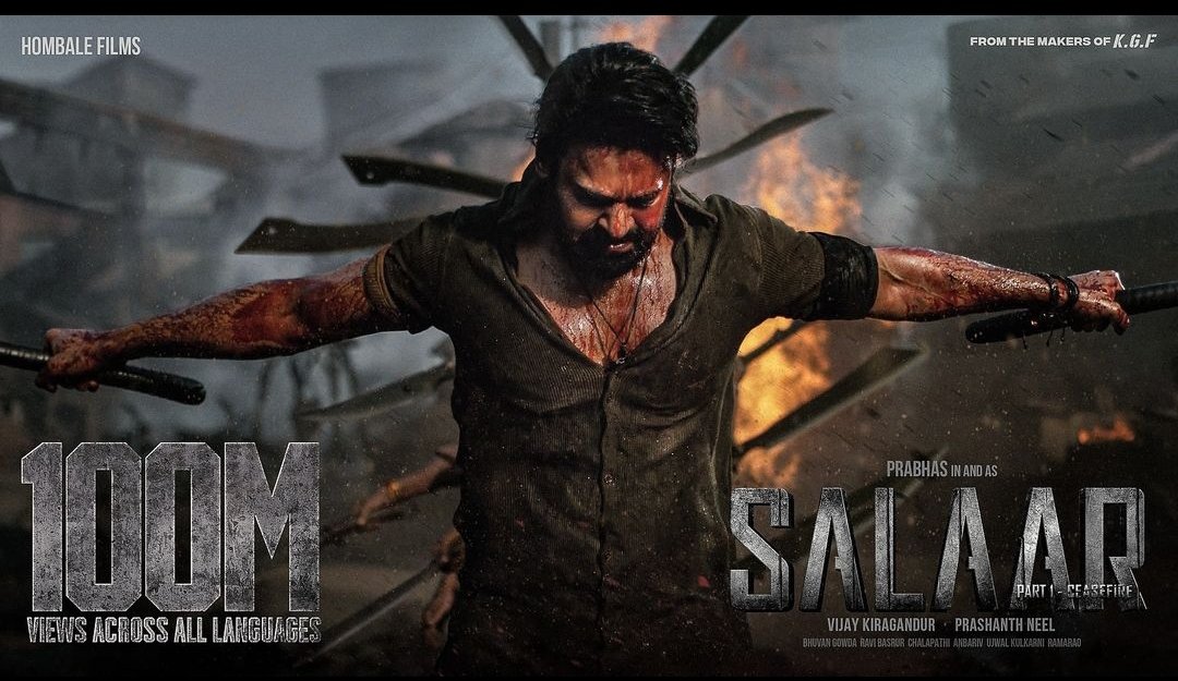 LikhithMothkur's tweet photo. 100M views across all languages 💥🔥
It's PraBOSS eraa darlings 😀❤️🙇
#SalaarCeaseFire 
#SalaarCeaseFireOnDec22 
#Prabhas𓃵 #prashanthneel
@PrithviOfficial @shrutihaasan https://t.co/qu57bk21xp