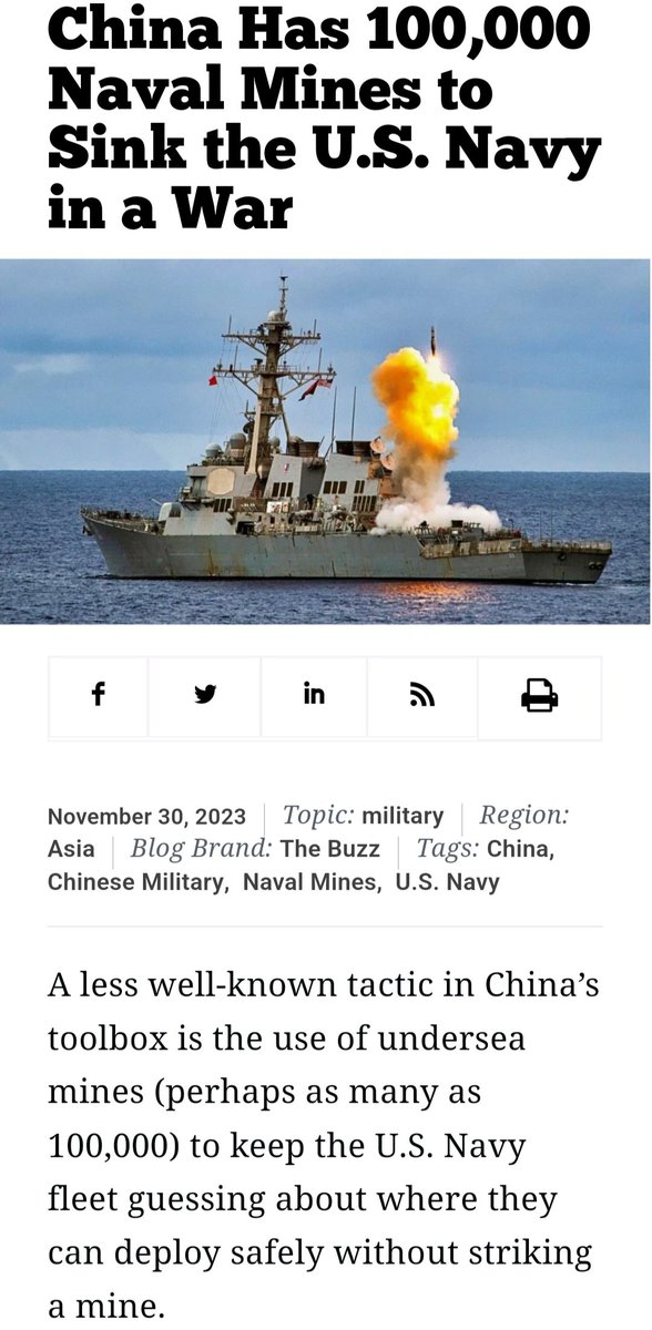 Oceanworldfree's tweet image. The U.S. Naval War College contends the use of #SeaMines by the Chinese navy as part of its “Assassin’s Mace” strategy which is to hit asymmetrically against-
Inexpensive Nature &amp;amp; Ease of Use  

"The most likely scenario is their use in a PLAN blockade of N &amp;amp; S #TaiwanStrait"