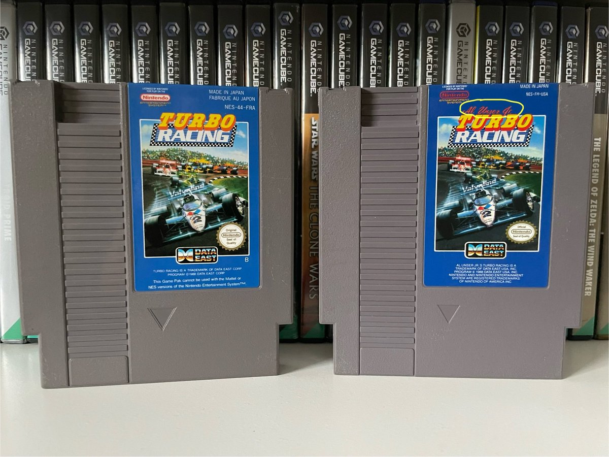 Retro_sheriffen's tweet photo. Hi everyone. I collect video games.
Here we have #turboracing and the european version forgot the Al Unser Jr that the us version have. 
It is a racing video game for the nes console released in 1990
#nes #nintendo #snes #racing #retrogaming #Videogame https://t.co/jxvVHGl2yO
