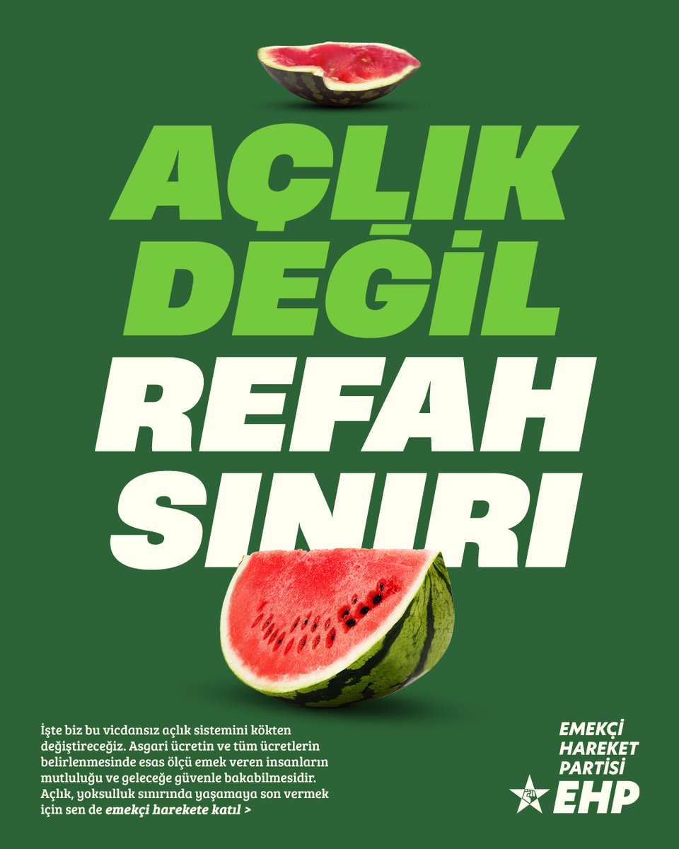 emekci_hareket's tweet photo. Açlık değil refah sınırı!

Enflasyona bugüne kadar ezdirmedik diyenler, yalanlarının ispatı olarak yılda bir kez zamdan bahsediyor.

Soruyoruz elektriğin, ekmeğin, fasulyenin, etin fiyatı bir yıl boyunca Ocak ayındaki haliyle mi kalacak ki ücretlerimiz kalsın? 

Bırakın refah sınırını konuşmayı, emekçileri açlık sınırının altına hapsediyorsunuz. Biz ise işçi emekçilerin ürettikleri refahtan payını almalarını savunuyoruz.

#asgariücret #enflasyon