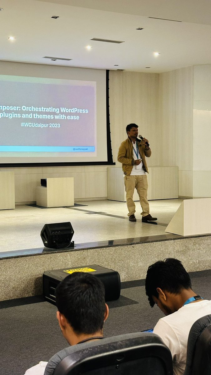 wcUdaipur's tweet photo. Mastering the Symphony of WordPress Plugins and Themes with Composer
@laxmariappan 

#WC2023 #WCUdaipur https://t.co/VhGid7DK3I