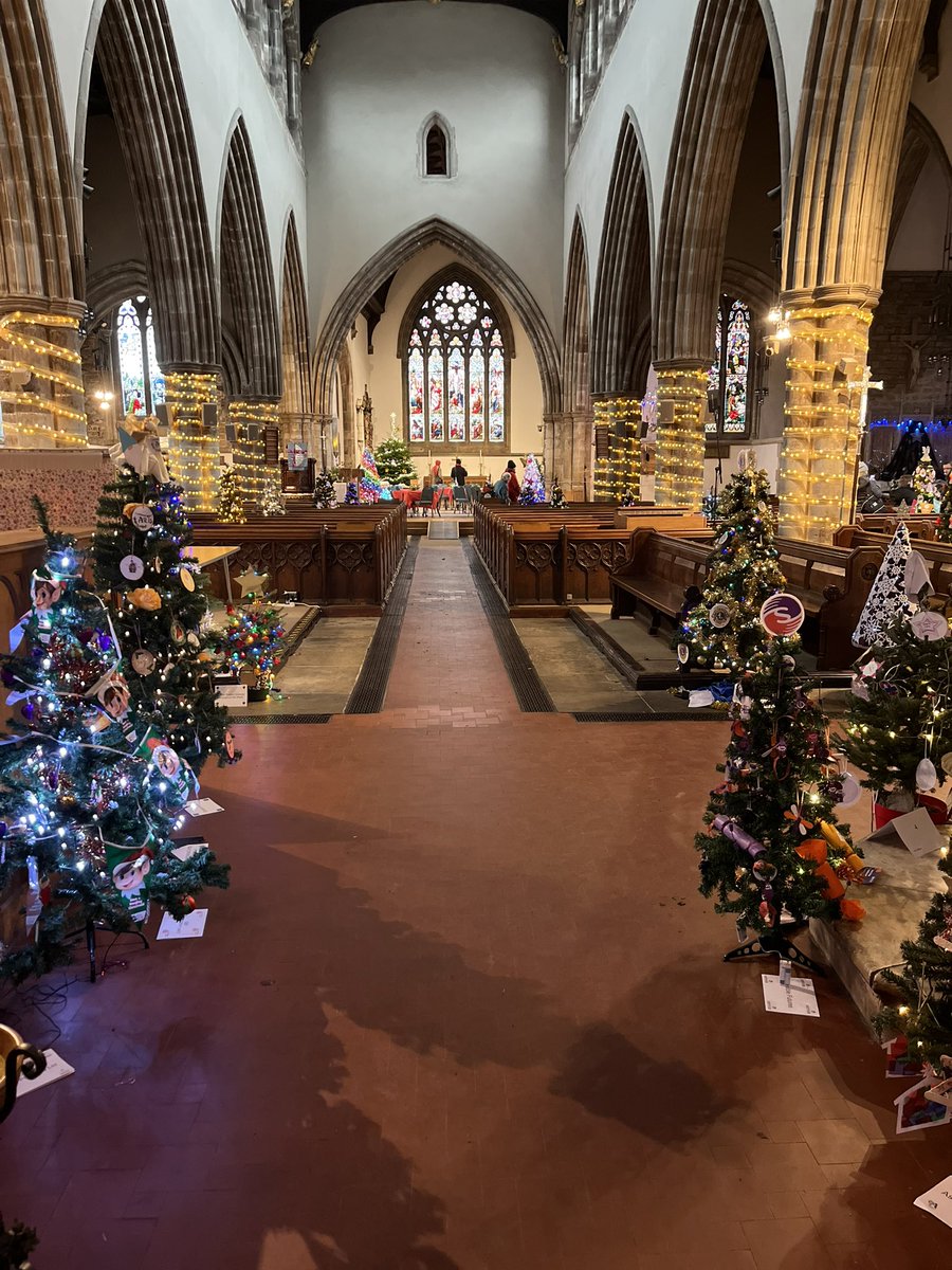 And the @ASwHTchurch Christmas Tree Festival is underway. Free entry & lots of opportunities to warm up! allsaintsloughborough.org.uk/christmas-tree…