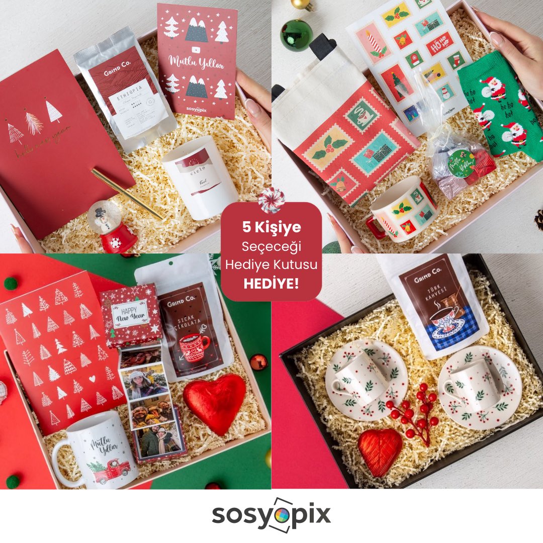 YILBAŞI ÇEKİLİŞİ🎄♥️
5 Kişiye İstediği Hediye Kutusu! 🎅🏻

Yapman Gerekenler:
✨Bizi takip et <a href="/Sosyopix/">Sosyopix</a> 
✨Postu beğen
✨Repost yap 
 
👉🏻 bit.ly/yilbasi-hediye…

15 Aralık’ta açıklanacak 🎁