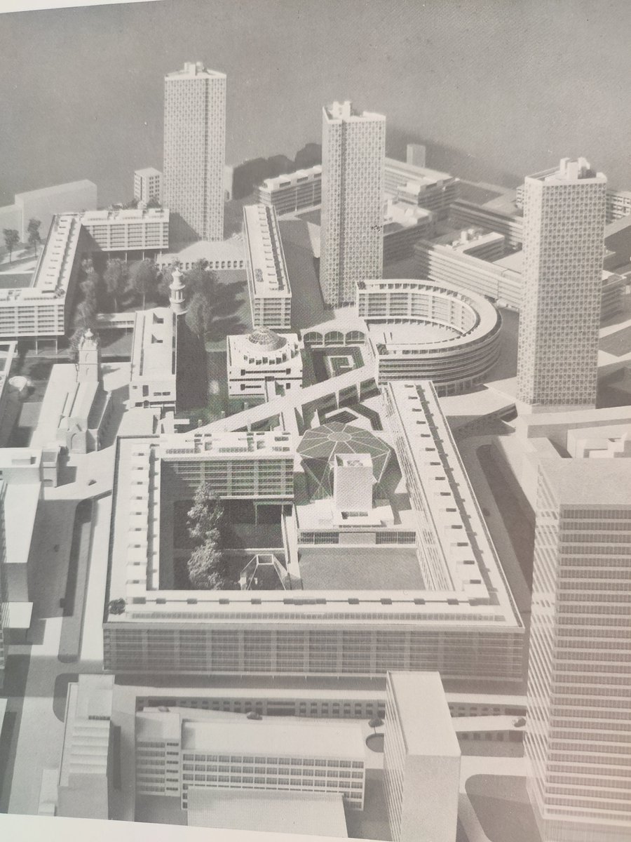 Unbuilt early designs for the Barbican estate. NGL, that glass pyramid plant house would have been fit.
