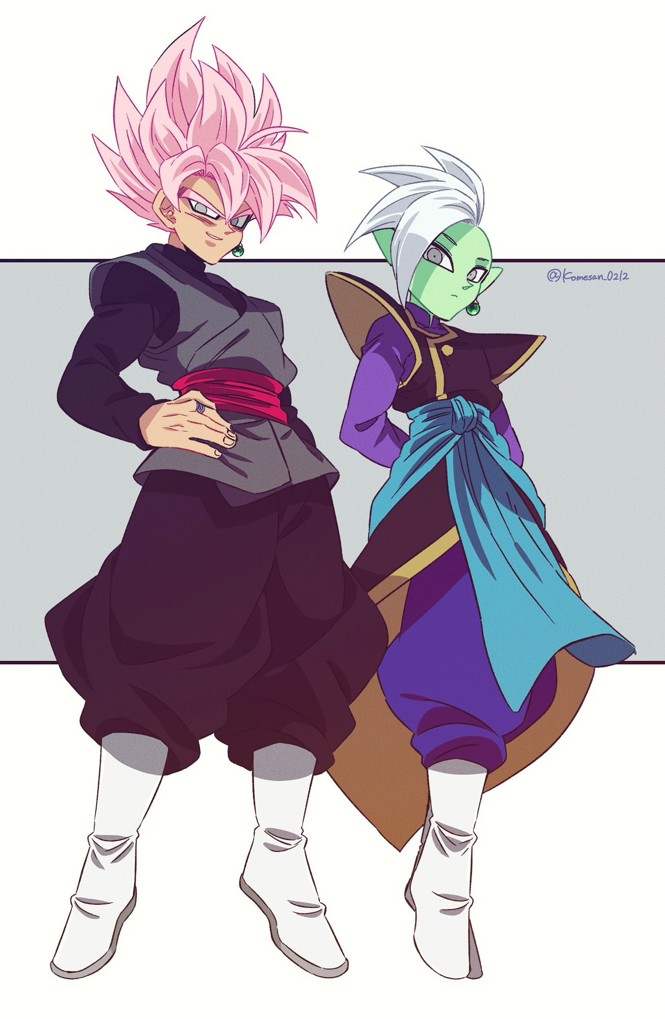 goku black (dragon ball and 1 more) drawn by komesan_0212