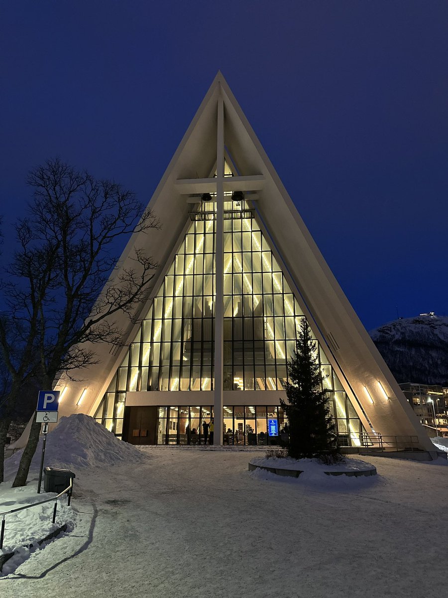kmiranda95's tweet photo. Arctic Cathedral just after “sunset”. 

#norway #visitnorway #tromso #visittromso https://t.co/Of5hitABNl