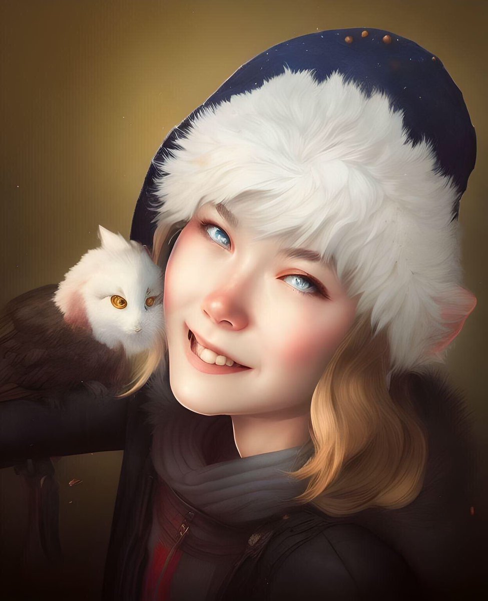 SweetMouse85's tweet photo. I tried a AI Photo editor.
The first picture is the original, the second with a filter and the last two are AI generated.
I like how it made the pompom of the santa hat into an animal.
#NewProfilPic #AIphotograpy #Christmas #SantaHat #WPUGamer #ShareYourGames #IndieGameDev https://t.co/WttiCVcrUm