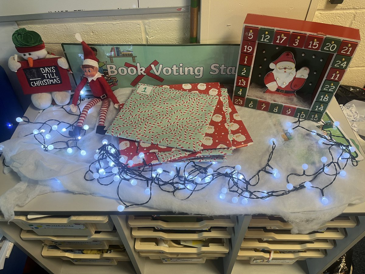 MissFlynnMLP's tweet photo. Yesterday we had a very special visitor! An elf came to our classroom and he brought two advent calendars with him. A chocolate one and a special book one. We are very excited to open them each day 🎄🎅🏻 @MabLanePri @MissWilliamsMLP #magic #christmas #magicaltime https://t.co/x596KyyoJy