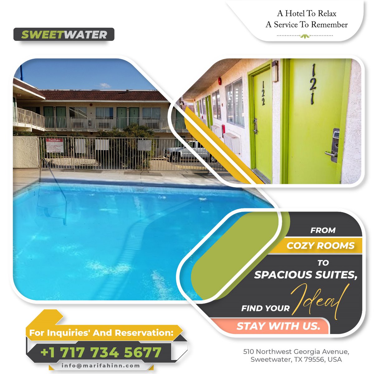 Sweet_waterinn's tweet photo. our search for the perfect stay ends here! Sweetwater Inn offers a range of accommodations to suit every traveler. Book now and experience true relaxation.

For Booking: https://t.co/p9LEDNtW46

#MarifahInnSweetwater #Marifah #Sweetwater #Sweetwaterinn #marifahinn #CozyNights https://t.co/yeypqpmE5a