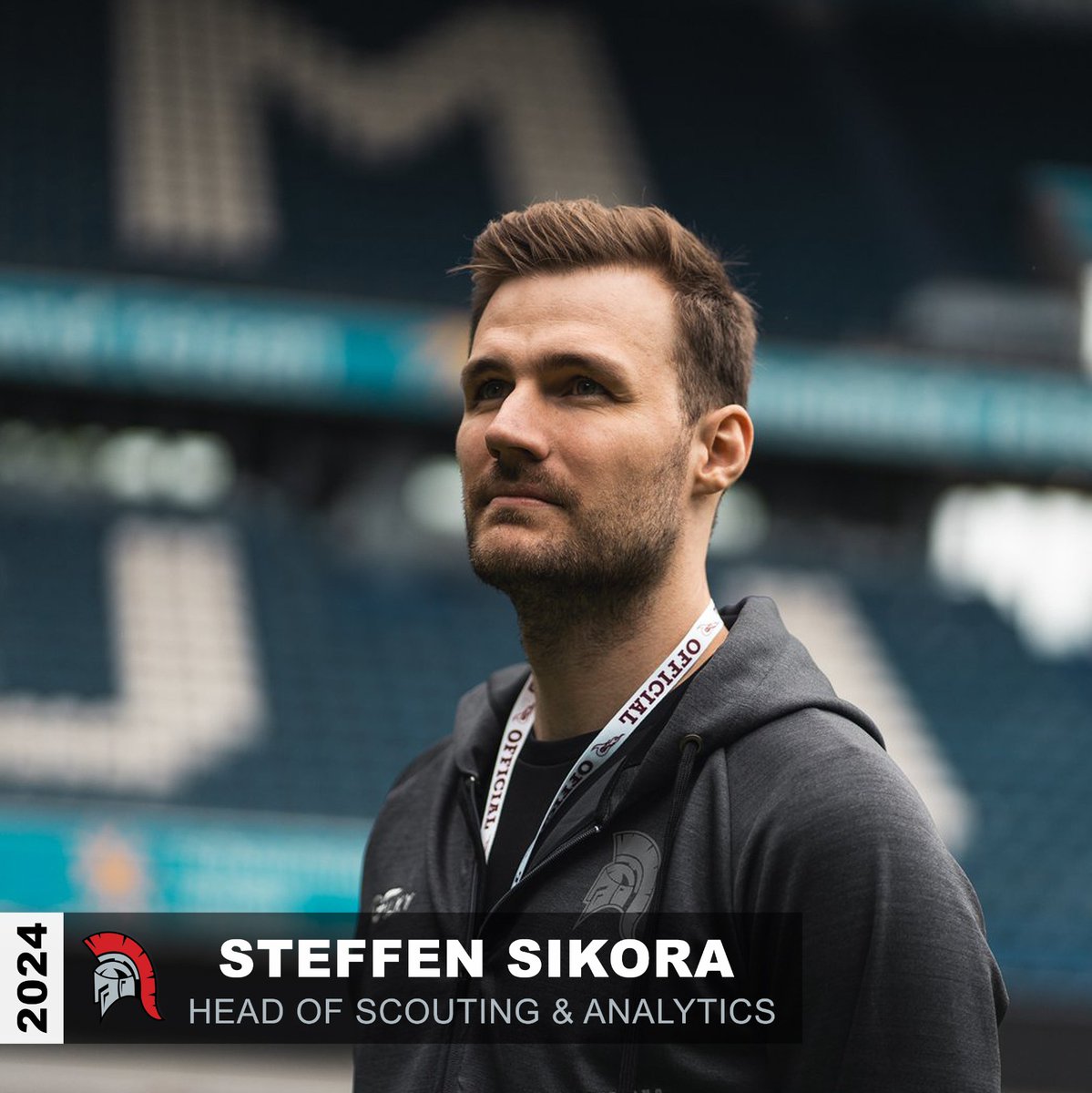 Steffen Sikora übernimmt 2024 bei den Centurions die Position als Head of Scouting & Analytics und RB Coach. HC Gregg Brandon: ' Excited to have Steffen join our staff. He brings energy and enthusiasm to the Centurions. We are looking forward to coaching with him.'