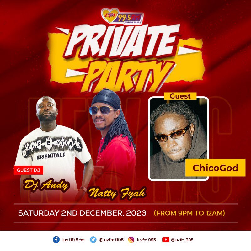NattyyardB's tweet photo. #PrivateParty w/ @isCHICOGOD @LUV995FM @asakaaboys https://t.co/dRk26N5klx