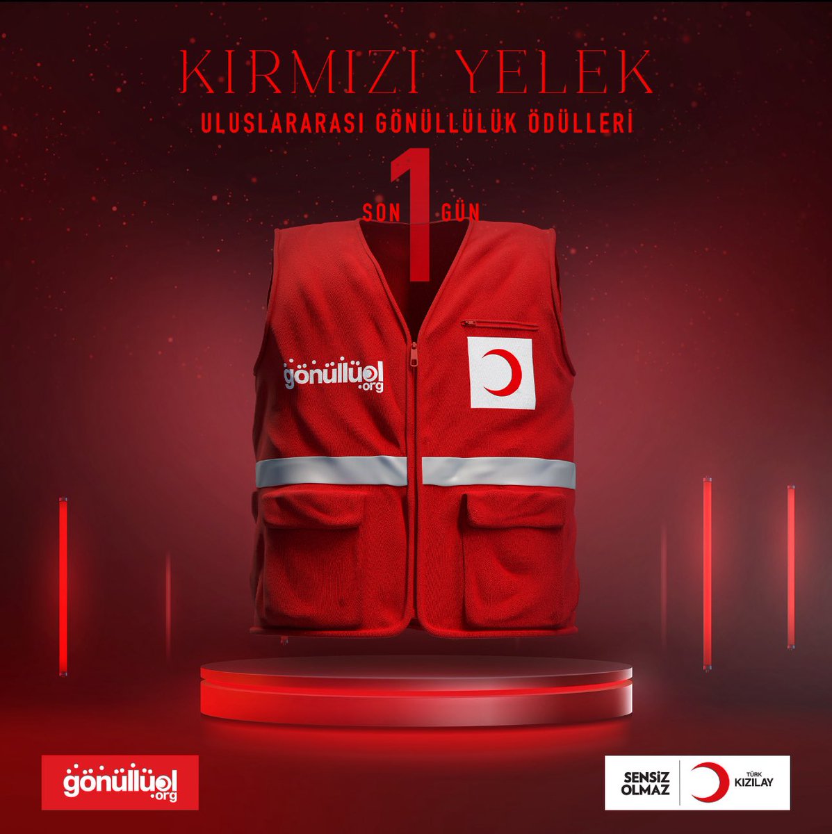 Sadece 1 Gün Kaldı! ⏱️

Merhametleri ve fedakârlıklarıyla iyiliğe değer katan gönüllülerimizle #GönüllülükÖdülleri'nde buluşuyoruz. 

Kırmızı Yelek Uluslararası Gönüllülük Ödül Törenimizi, yarın saat 13:00'den itibaren tüm sosyal medya hesaplarımızdan canlı izleyebilirsiniz.