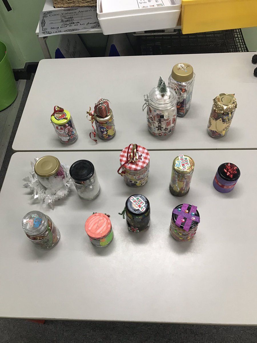 HallingSch's tweet photo. 🎅 🎄 We are judging the @HallingPta Christmas Jar competition entries. Here’s the winner for Penguin Class. 🎄🎅 https://t.co/YQw4kquXa2