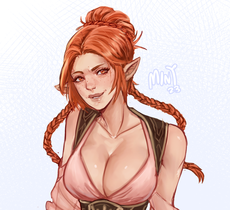 com for @ginge_worthy of their beautiful character Permilia 🩷 #DnD #TTRPG