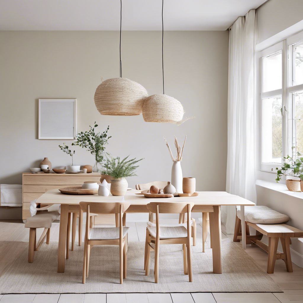 🍽️ Dive into the world of Scandinavian dining room elegance! 🏡✨ Experience a blend of minimalism and warmth. Perfect for every gathering. Get inspired and create your stylish eating space now! #ScandiStyle #MinimalistHome #DiningDesign #ModernLiving #HyggeVibes #ChicInteriors