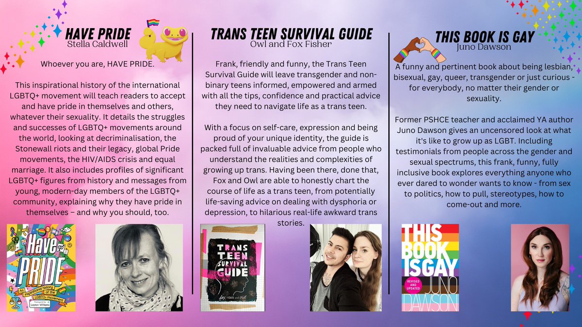 For 2024 we will be extending the range of books we give free to secondary schools & libraries, this is more important now than ever. @suesanders03 @PinkNews @theFoxFisher @UglaStefania @Mermaids_Gender @stonewalluk @robbieds @medway_pride @VeritySmith19 @TransLucent_Org