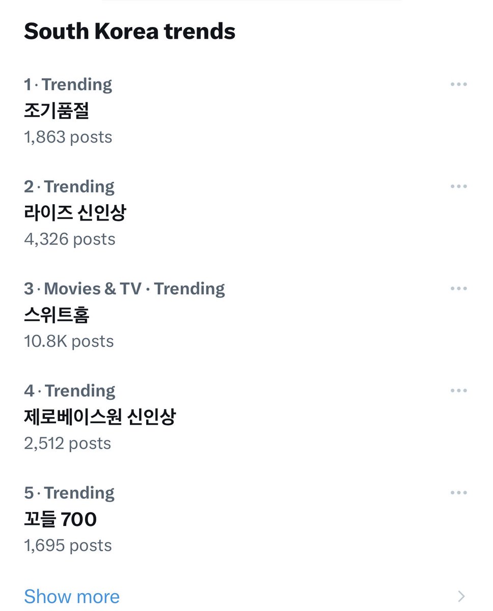 RIIZEONLY's tweet image. RIIZE ROOKIE OF THE YEAR is currently trending #2 in South Korea 🥹