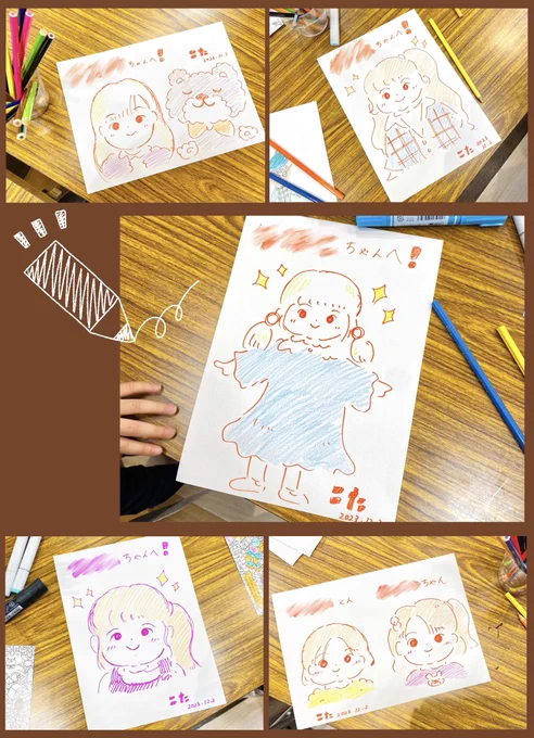 似顔絵も沢山描いたよ✏️
みんな喜んでくれて良かった〜!!! 