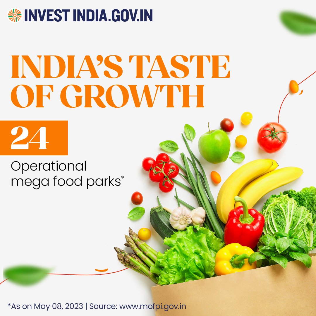 investindia's tweet image. Under Pradhan Mantri Kisan Sampada Yojana, 41 #MegaFoodParks have received approval nationwide, catalysing significant progress in #NewIndia’s #foodprocessingsector. 🌾📈

Discover more here: bit.ly/II-FoodProcess…

#InvestInIndia #InvestIndia @APEDADOC