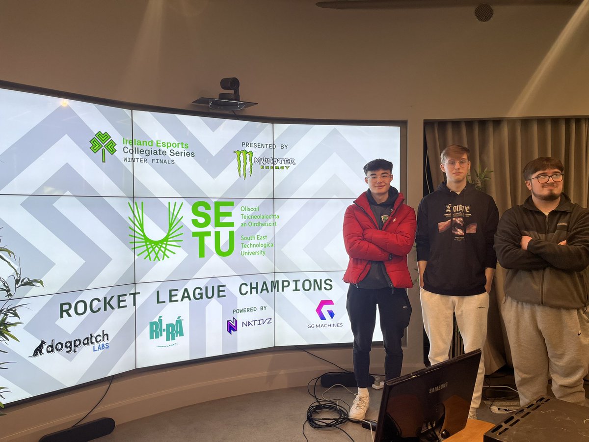 Your Ireland Esports Collegiate Series Rocket League Winter Champions, <a href="/SETUesports/">SETU Esports</a>! ☘️