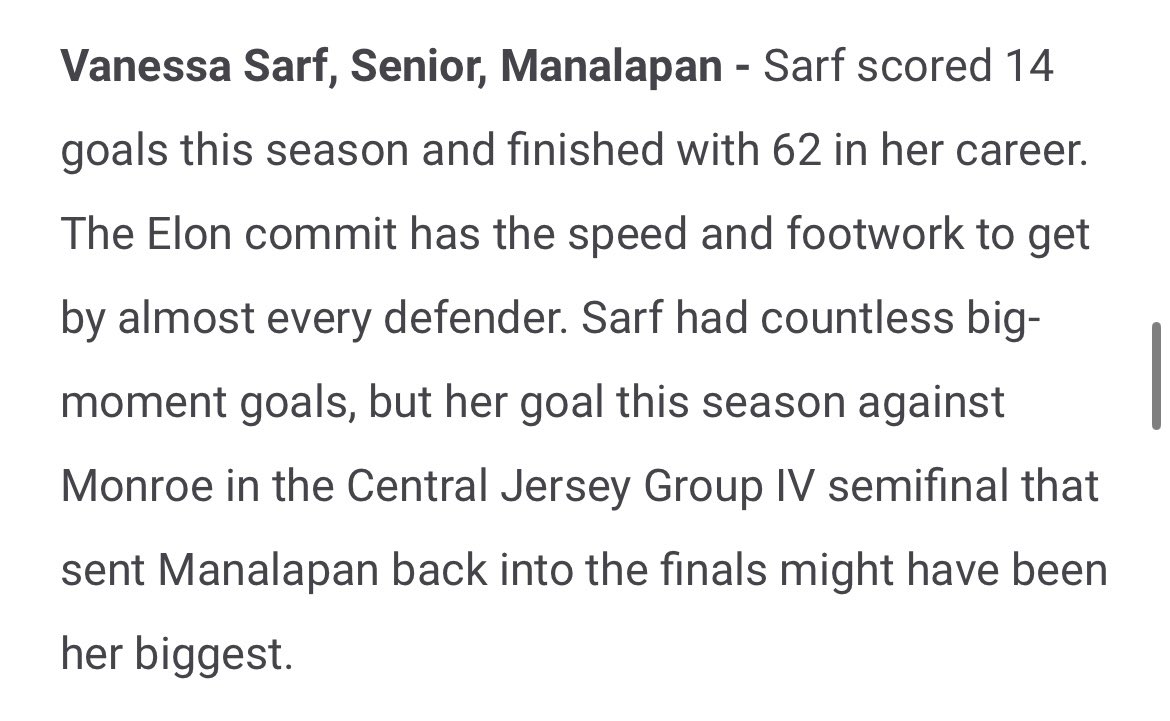 Thank you <a href="/nlowe11/">Nick Lowe</a> and @ShoreSportsNet for all of the great coverage you do for girls soccer⚽️

Love seeing Kasey, Sydney, and Vanessa making the @ShoreSportsNet All Shore First team‼️‼️