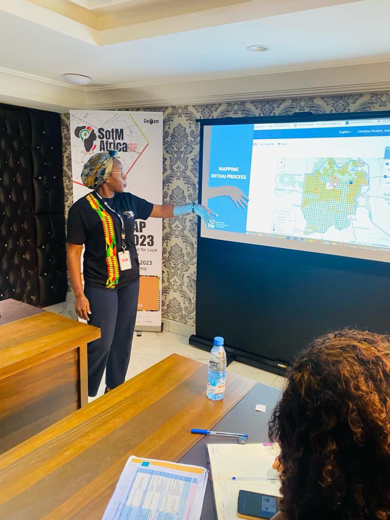 OMDTZ's tweet photo. Miss @zainahrashid talking about the role of AI-Assisted mapping and local validation in field mapping projects from @OMDTZ perspective at the @sotmafrica 

#SotmAfrica2023 https://t.co/jlmtCG9yu0