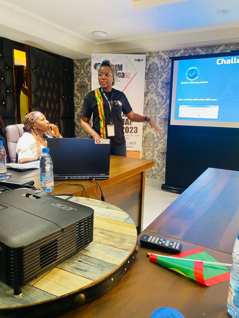 OMDTZ's tweet photo. Miss @zainahrashid talking about the role of AI-Assisted mapping and local validation in field mapping projects from @OMDTZ perspective at the @sotmafrica 

#SotmAfrica2023 https://t.co/jlmtCG9yu0