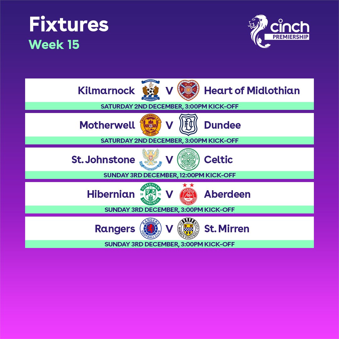 spfl's tweet photo. ❄️ Your revised #cinchSPFL Saturday schedule

Please wrap up warm and stay safe if you are heading to a game today ☃️

@cinchuk https://t.co/nKMJjp5Ame