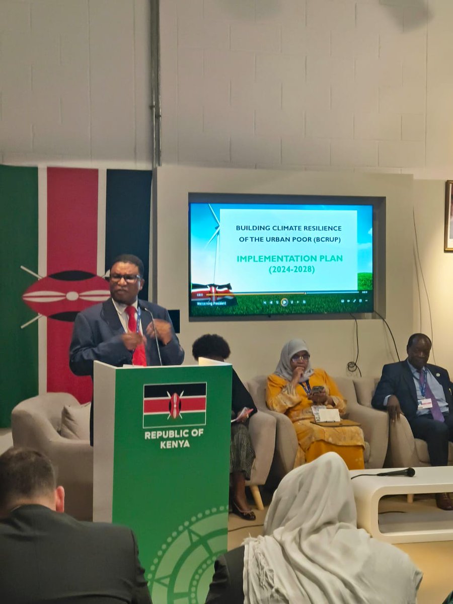 mithika_mwenda's tweet photo. "Just shared my vision for building climate resilience among the urban poor at @COP28_UAE , Dubai. The plan is in place, but it is not just a document-it is rallying call! The Implementation plan (2024-2028) is a roadmap, but we need YOU to navigate the journey with us. Take action today-advocate, collaborate, and empower. Together, we can transform our cities into beacons of sustainability." 
#COP28Summit 
#climatefinance 
@COP28_UAE 
@PACJA1