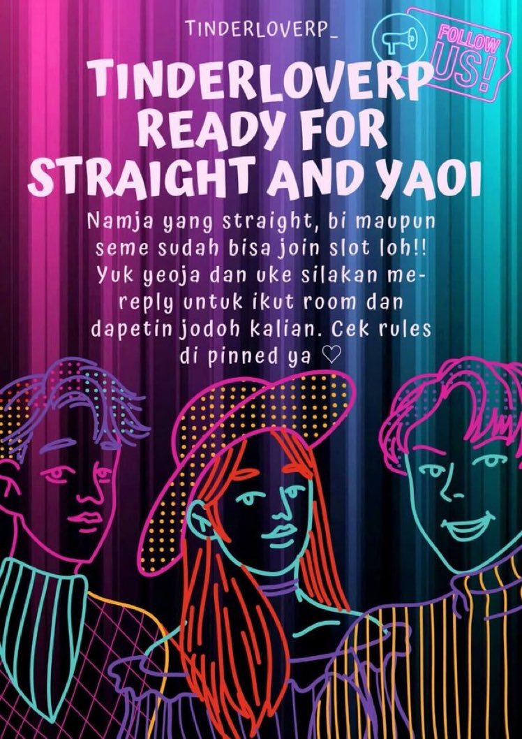 [ HELP RT YA GUYS ]

● ılı.lıllılı.ıllı. TINLOVERP OPEN SLOT! ● 

NAMJA STR8 &amp; SEME SINGLE YG INGIN MENCARI PARTNER 72H / INGIN MENCARI COUPLE RP DENGAN CARA YG MUDAH, UNIK &amp; TIDAK RIBET? YOK LANGSUNG AJA DM TINLOVERP. KAMI SIAP MEMBANTU! 😎🤟

#rpindo #rpw #rpindonesia