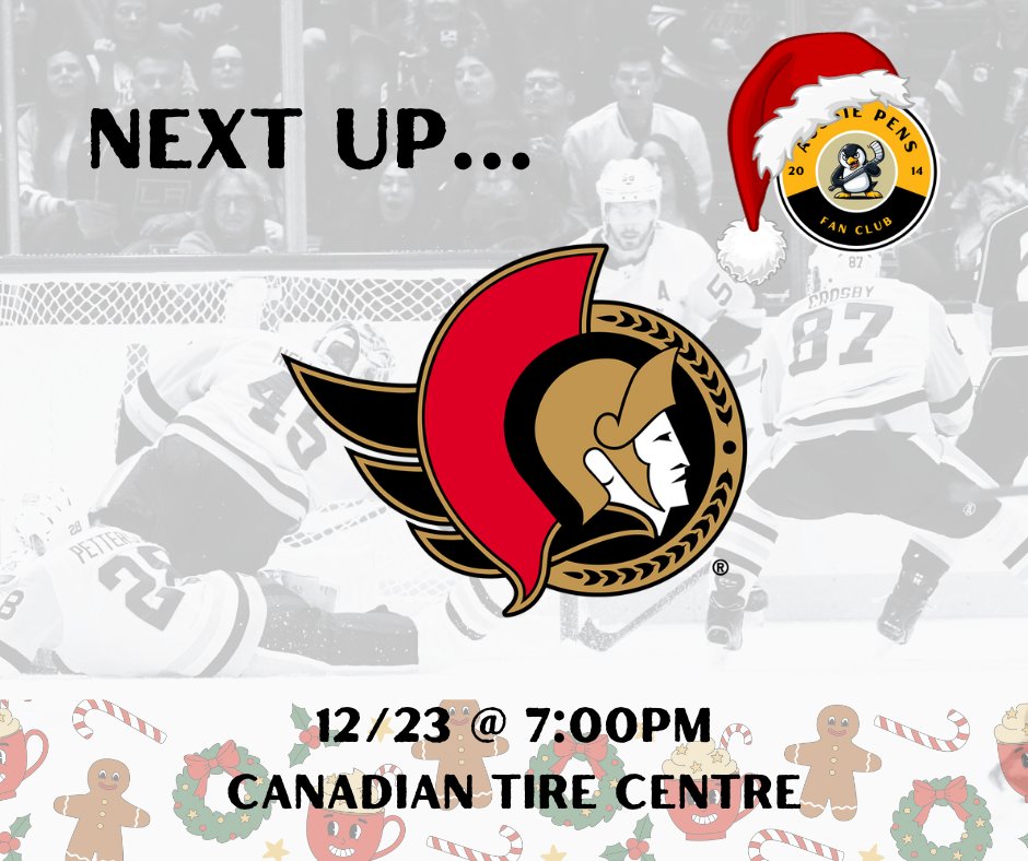 OzPensFanClub's tweet photo. Last game before Christmas. #LetsGoPens #HappyHolidays https://t.co/tToAWhpB4V