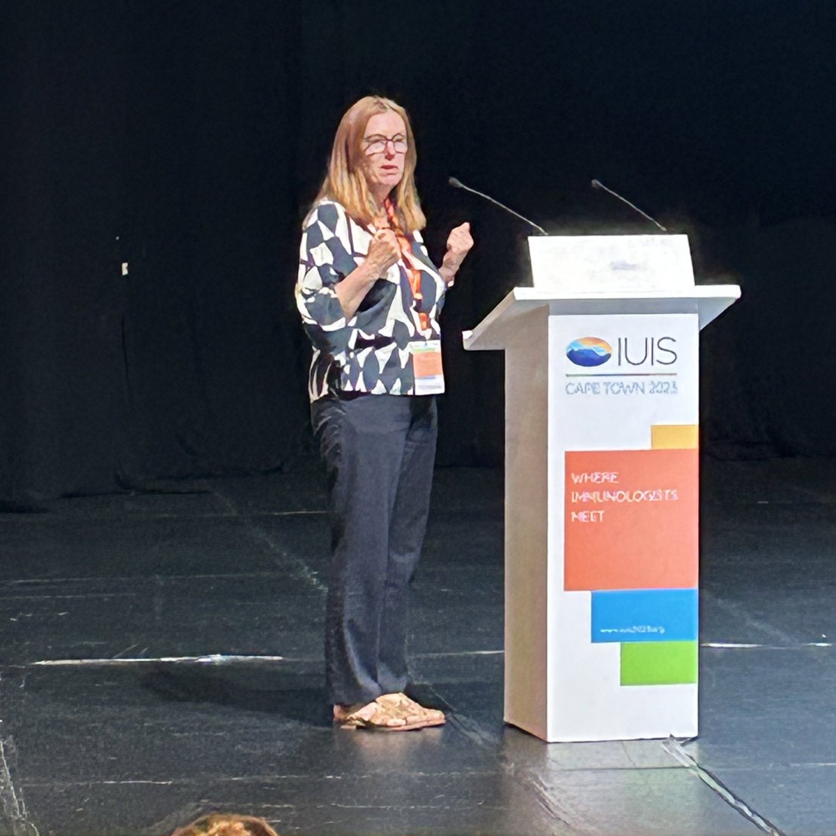hirasumitk's tweet photo. Excitement buzzing at #IUIS2023 @iuis_online as we gear up for the grand finale: #SarahGilbert's highly anticipated lecture on the quest for a #vaccine against #pandemic. An unmissable session promising insights! 🌐💉 #VaccineInnovation #SarahGilbertTalks https://t.co/3OP0w8nvHh