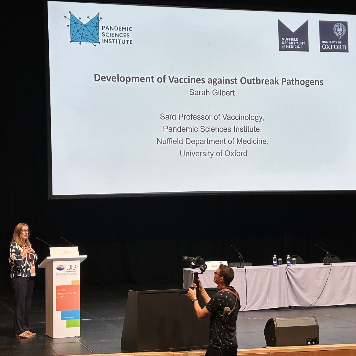 hirasumitk's tweet photo. Excitement buzzing at #IUIS2023 @iuis_online as we gear up for the grand finale: #SarahGilbert's highly anticipated lecture on the quest for a #vaccine against #pandemic. An unmissable session promising insights! 🌐💉 #VaccineInnovation #SarahGilbertTalks https://t.co/3OP0w8nvHh