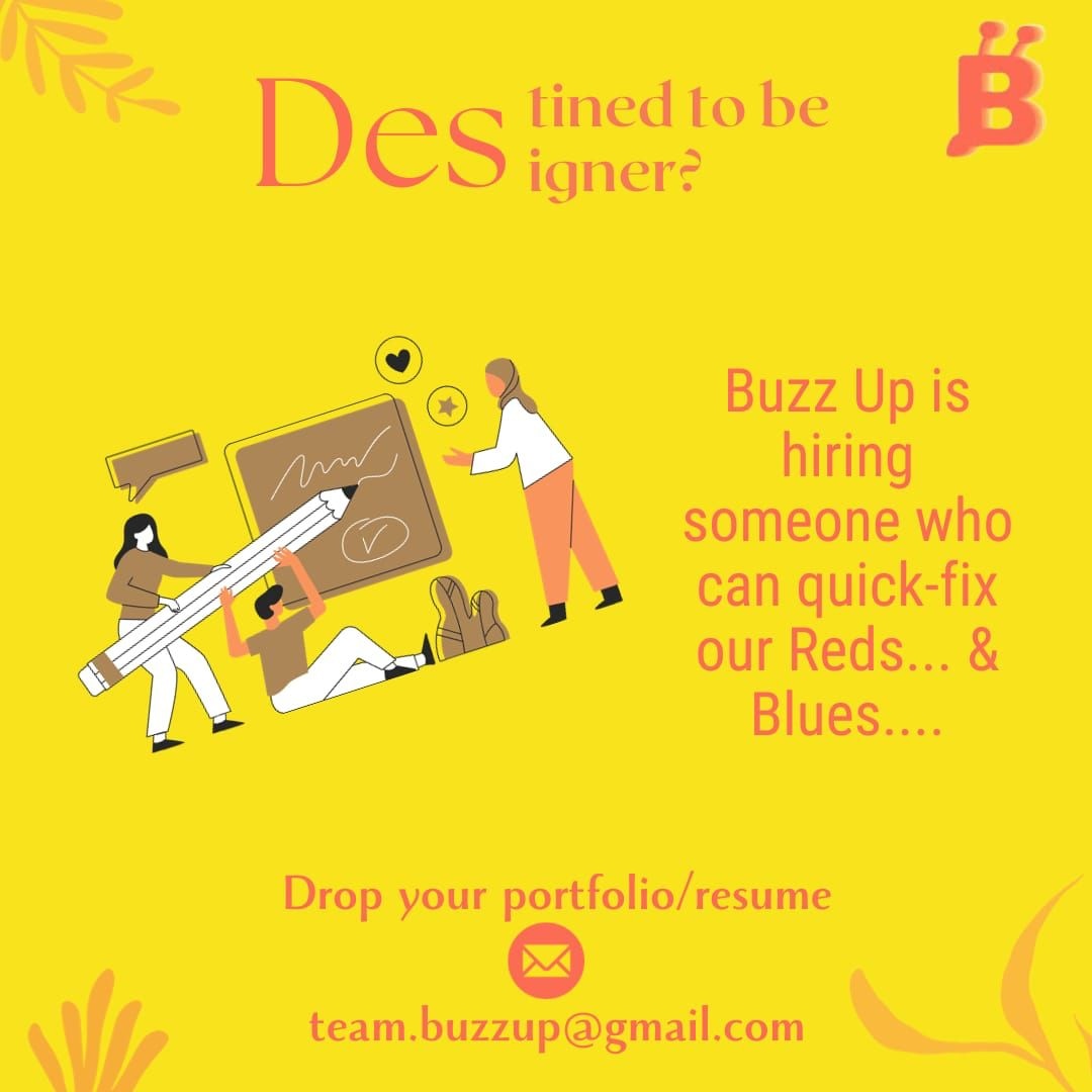 Wonderful opportunity! Yes! Here’s a wonderful opportunity to join one of the most happening teams of “Buzzers”! 🚨 P.S. Video Editing skills will be an added benefit! 🎥 Experience- 1 to 3 yrs  Salary - Open to Negotiation #hiringmarketing #hiringalert