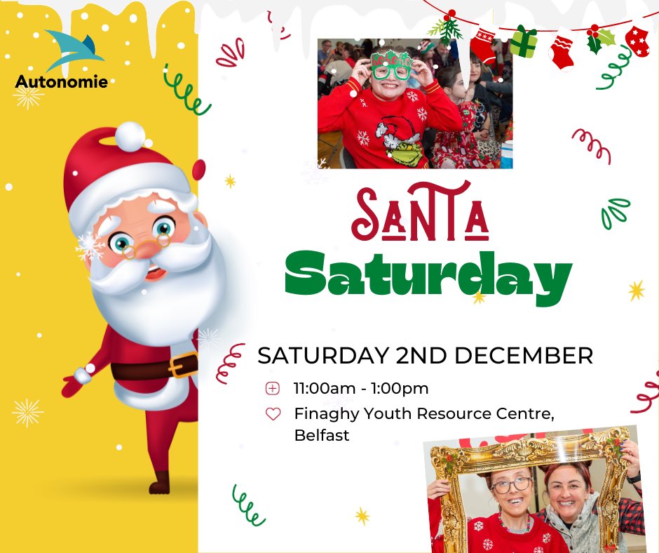 It’s beginning to feel a lot like Christmas at Autonomie today! 🎅 🎄 ⛄️ 

It’s Santa Saturday and Santa has arrived to meet our Young service users and their families. With festive stalls, treats and fun for everyone. 

#AutonomieSantaSaturday
#CommunityFundNI
#Finaghy
#Belfast