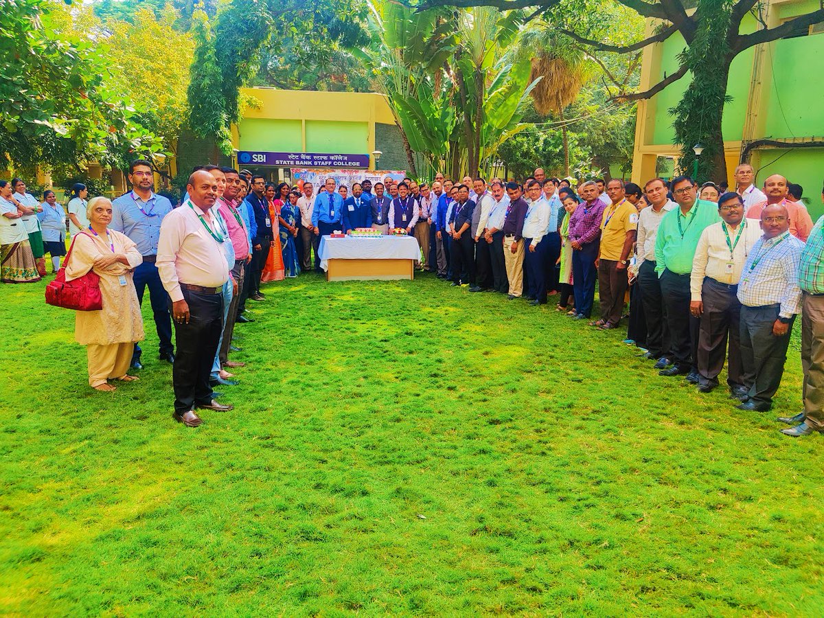 p_baror's tweet photo. Training in SBI traces its origins to 1961 at State Bank Staff College in Hyderabad. This ATI has groomed &amp; nurtured stellar career for numerous illustrious Bankers. 
The ISO 9001:2015 compliant Institute, celebrated 63rd Foundation Day.
#SBI #SBSC
#SBSCFoundationDay https://t.co/1QSk99pI0F
