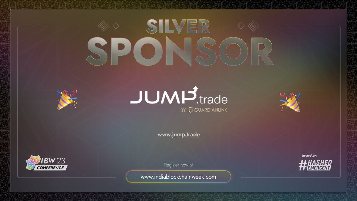 Thrilled to announce @Jumptradenft as a sponsor for IBW '23 Conference! 🪷 Jump.trade, the flagship offering from @Guardian_NFT, is Asia’s Largest NFT Gaming Marketplace, ranked 2nd in Polygon as per Dapp Radar. Jump.trade boasts of a total of 14M+ game…