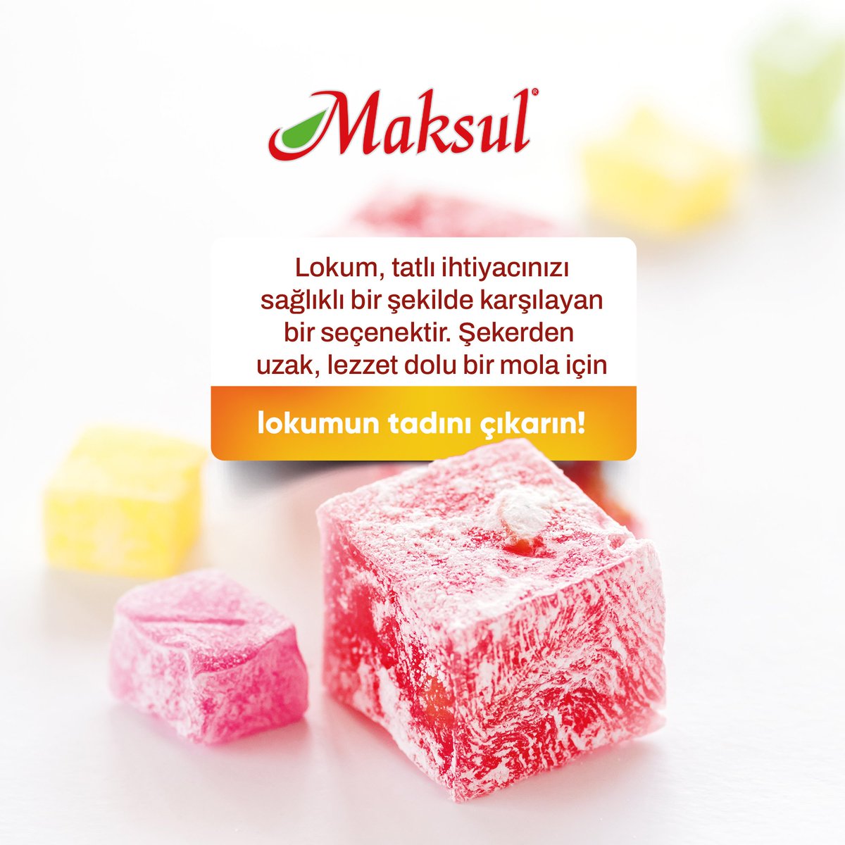 🌟 Maksul'dan Lezzetli Bir Keşif! Şekerle aranız nasıl olursa olsun, Maksul lokumları her damak zevkine hitap ediyor. Doğal malzemeler ve eşsiz lezzetlerle hazırlanan bu lokumlar, sağlıklı bir tatlı alternatifi sunuyor. Hem lezzetli hem de şekerden uzak bir mola için ideal!