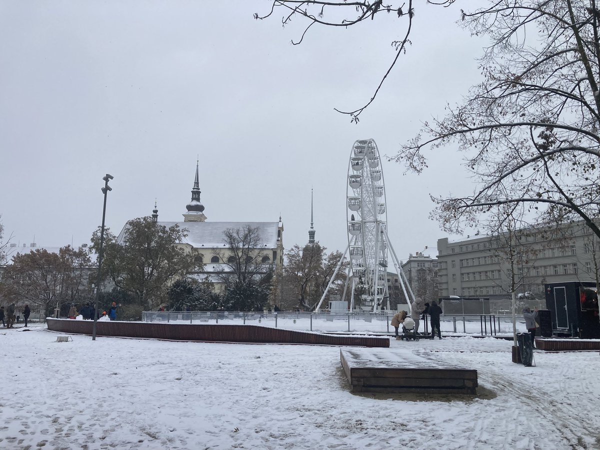 Winter magic with snow in Brno #brnoregion