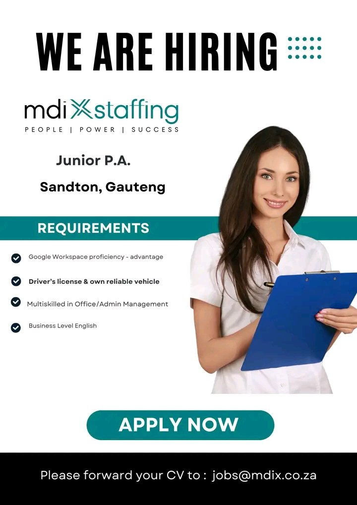 NthabelengDlam3's tweet photo. #juniorpa #juniorjob #PA #ExecutiveAssistant #sandton https://t.co/MzZGEyo4WB