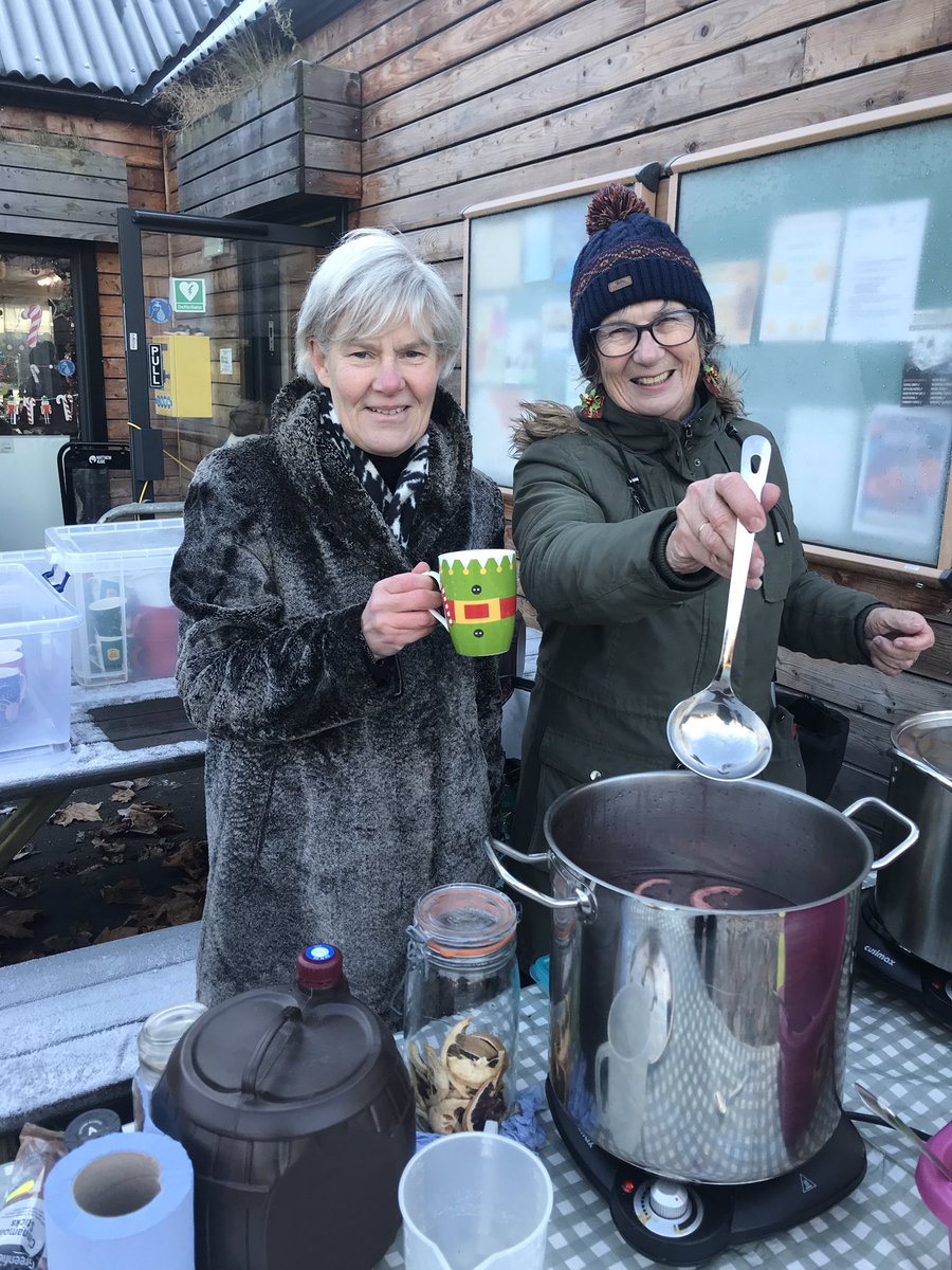 #Christmas always starts for me serving mulled wine at the @FOVPStretford Christmas fair with Bernice. It's a chilly one this year, so why not drop by for a warming drink!