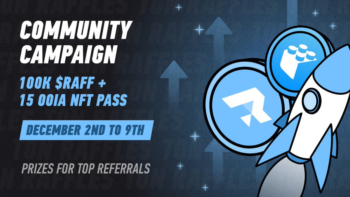 #airdrop 100,000 $RAFF &amp; 15 @ooiaton NFT PASS

JOIN: t.me/community_bot/…

$TON #TON #TONcoin #Web3 #TonRaffles