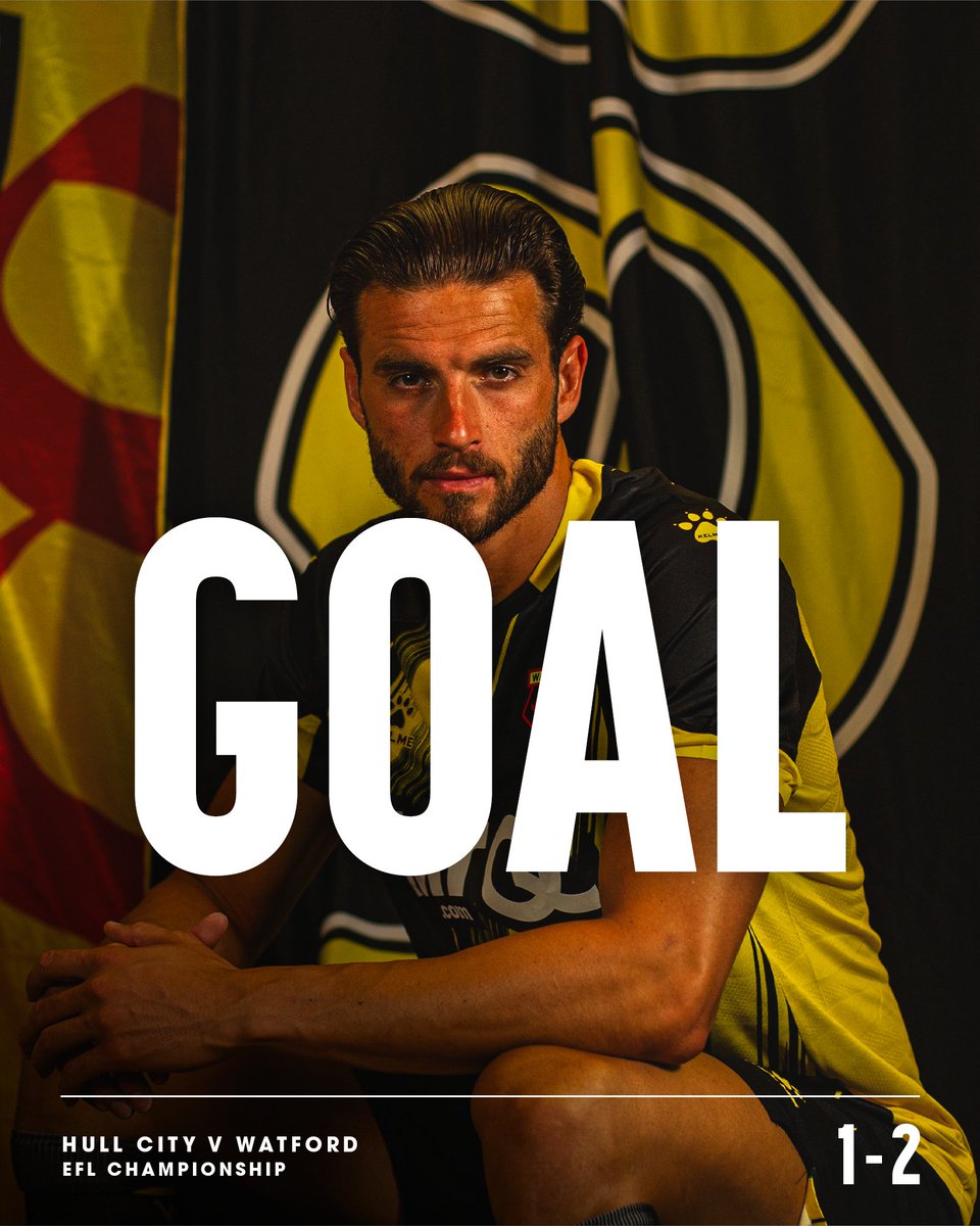 WatfordFC's tweet image. WESLEY HOEDT HAS JUST LOBBED THE HULL GOALKEEPER FROM 40 YARDS OUT!!!!!
