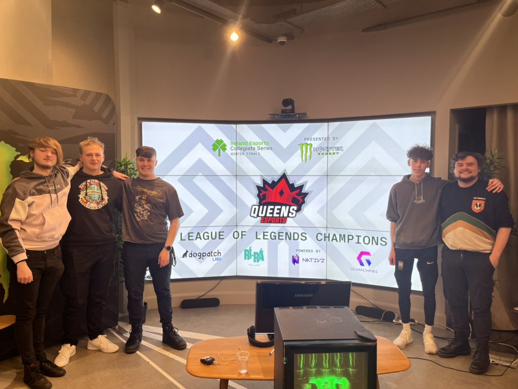 EireCollegiate's tweet photo. Your Ireland Esports Collegiate Series League of Legends Winter Champions, @QUB_Esports! https://t.co/GJxjEtYhBG