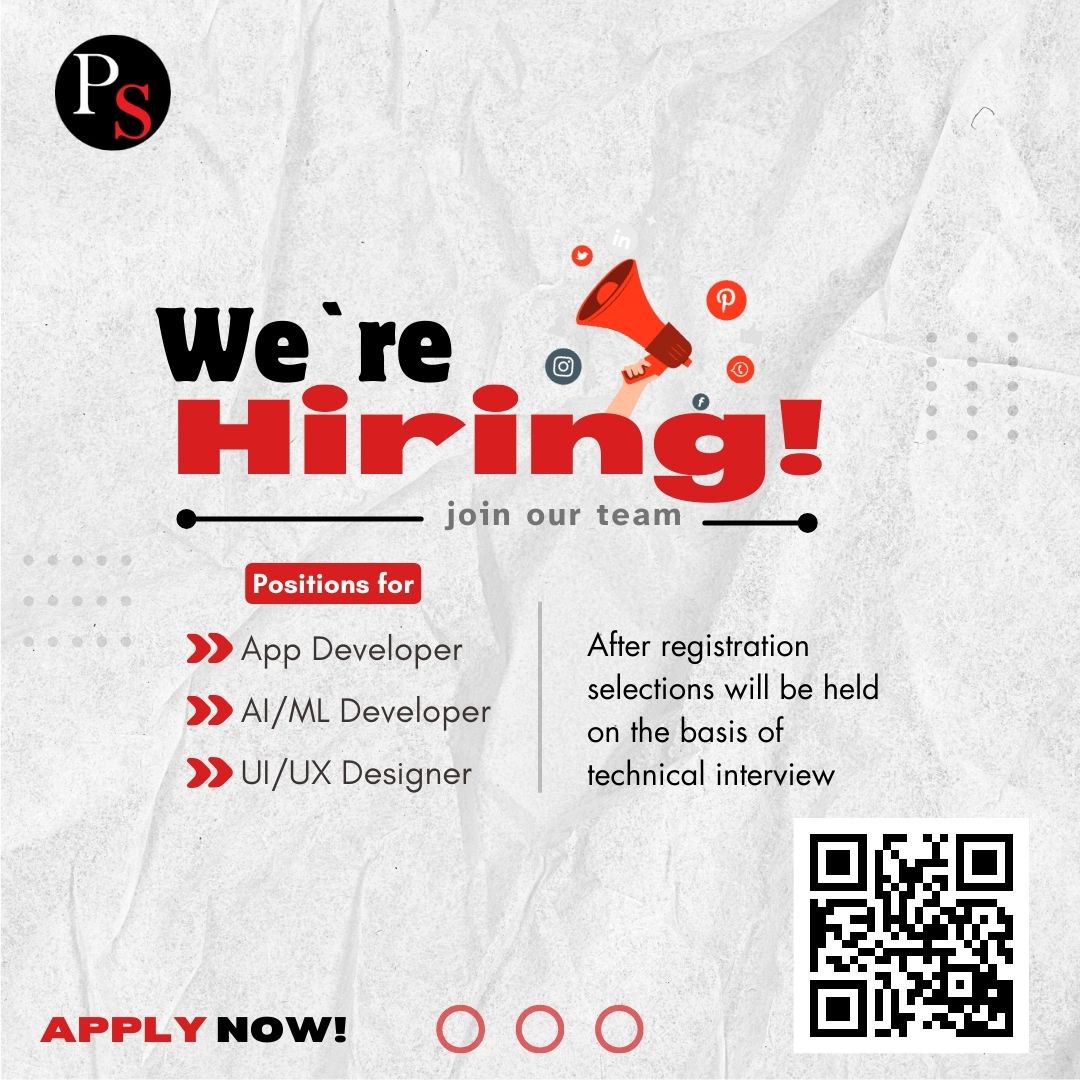 PostSciDev's tweet image. Join our team and bring your creative flair to life! We&apos;re seeking a talented UI/UX designer, App developer and AI/ML developer to craft engaging experiences that captivate our users.  Apply now to shape the future of our digital journey!  
To register scan the QR code below!!